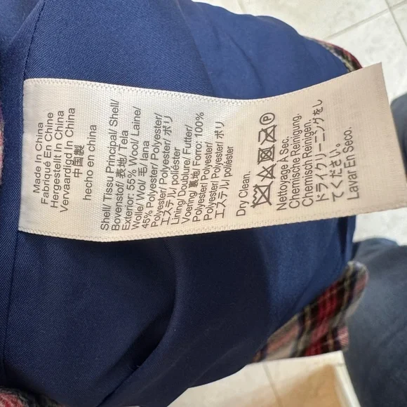 J.Crew Factory Plaid Wool-Blend Blazer – Size 16 - Picture 5 of 5